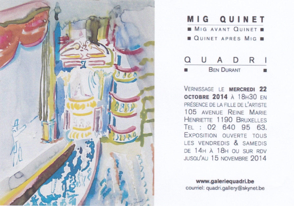 Mig Quinet galerie Quadri 2014