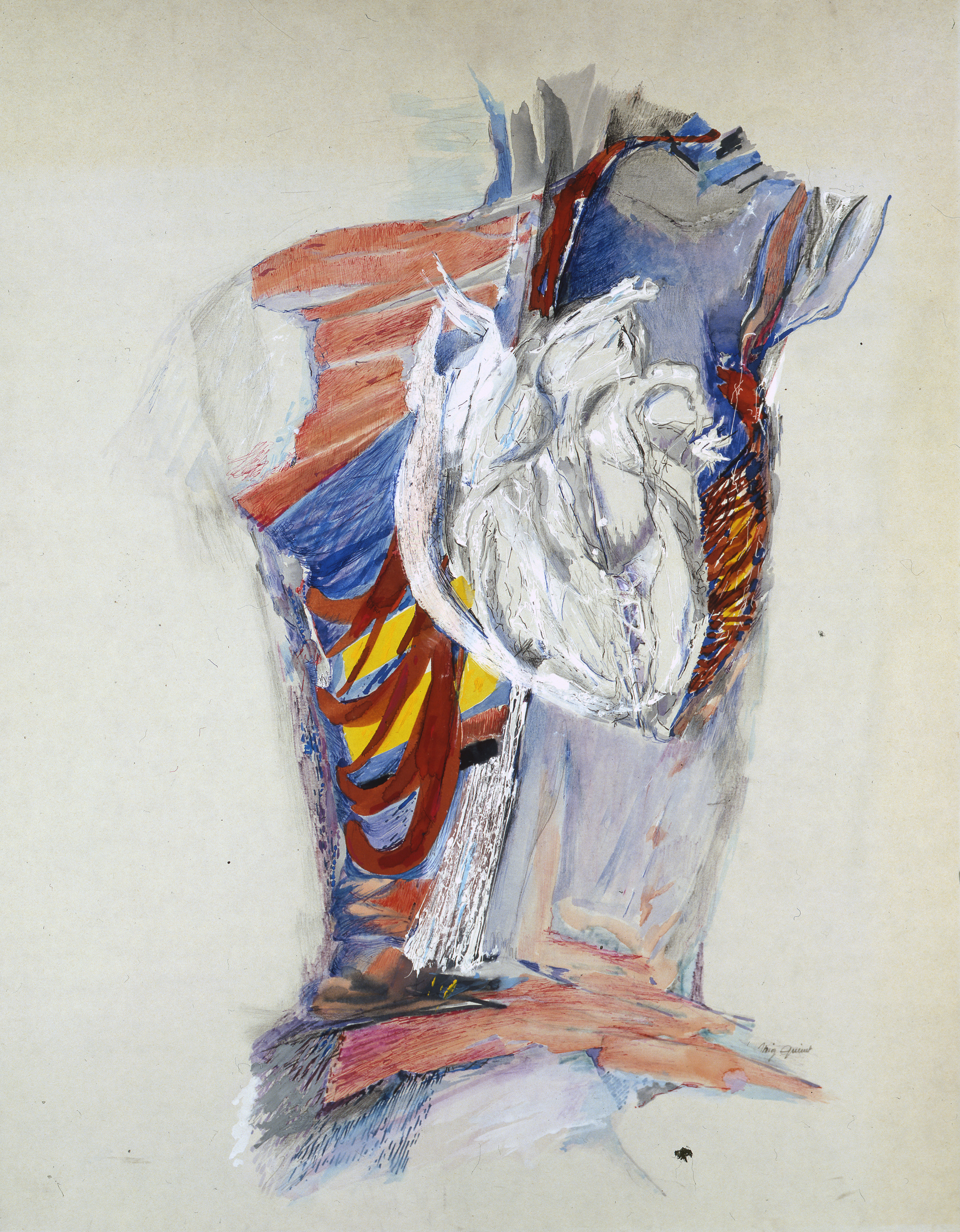Kardia, 1980, gouache sur papier, 71 x 54 cm
