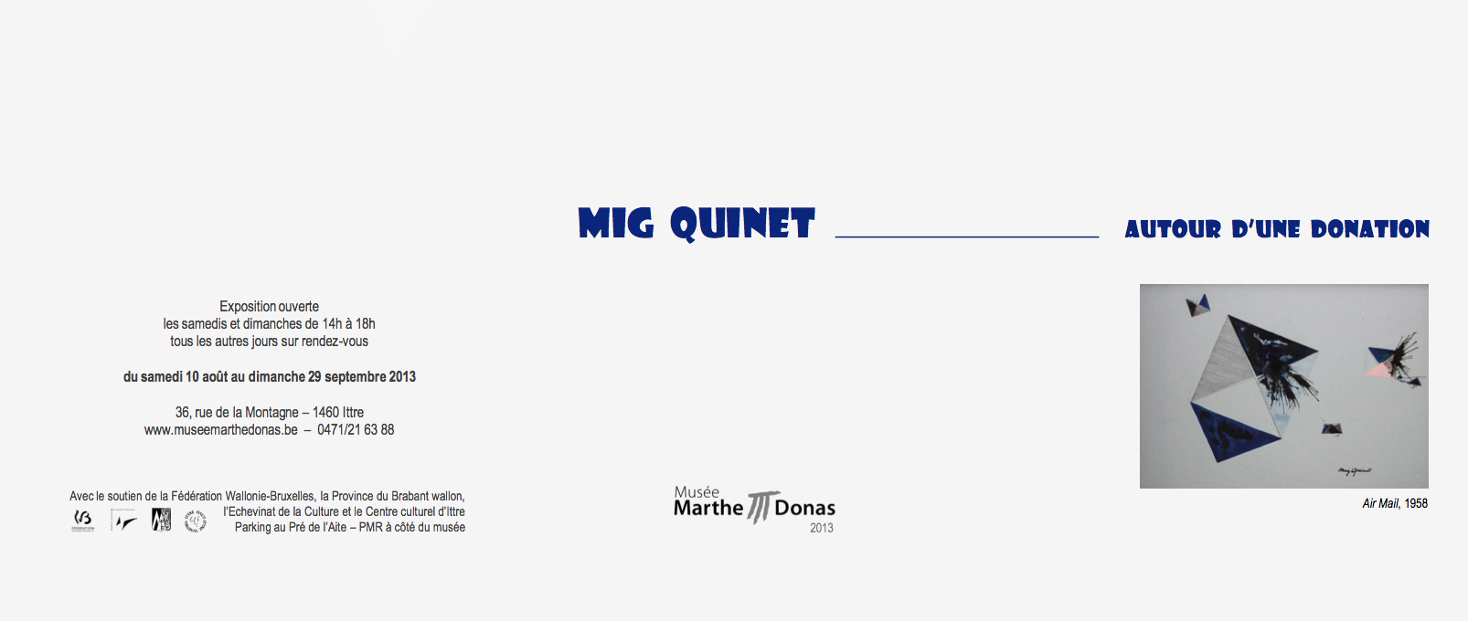 Mig Quinet autour d’une donation musée marthe donas 2013