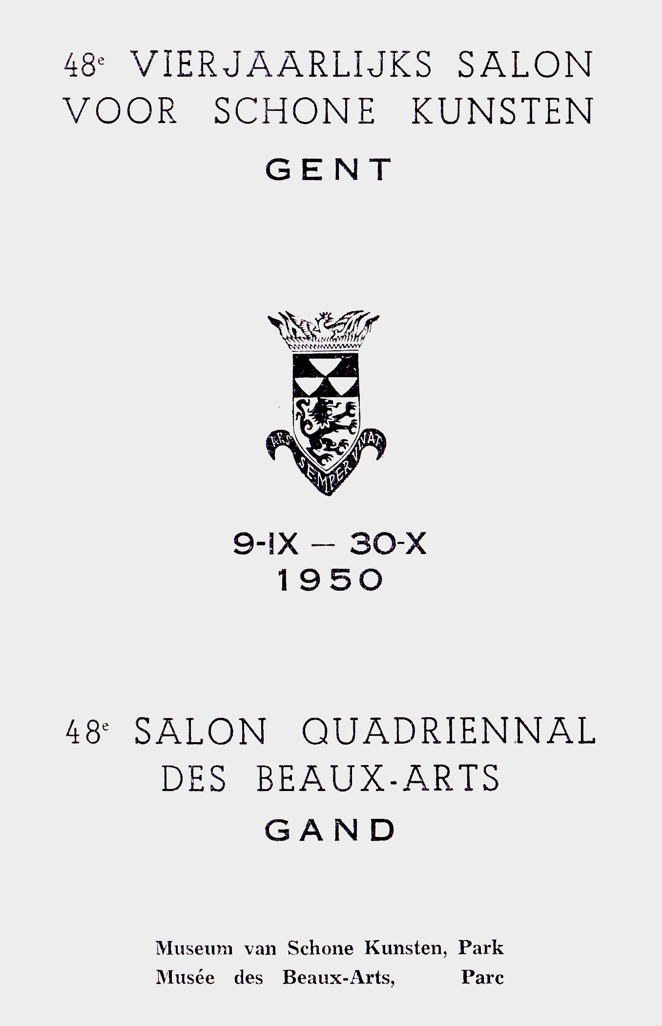 48ème salon quadriennal des Beaux-Arts, 1950