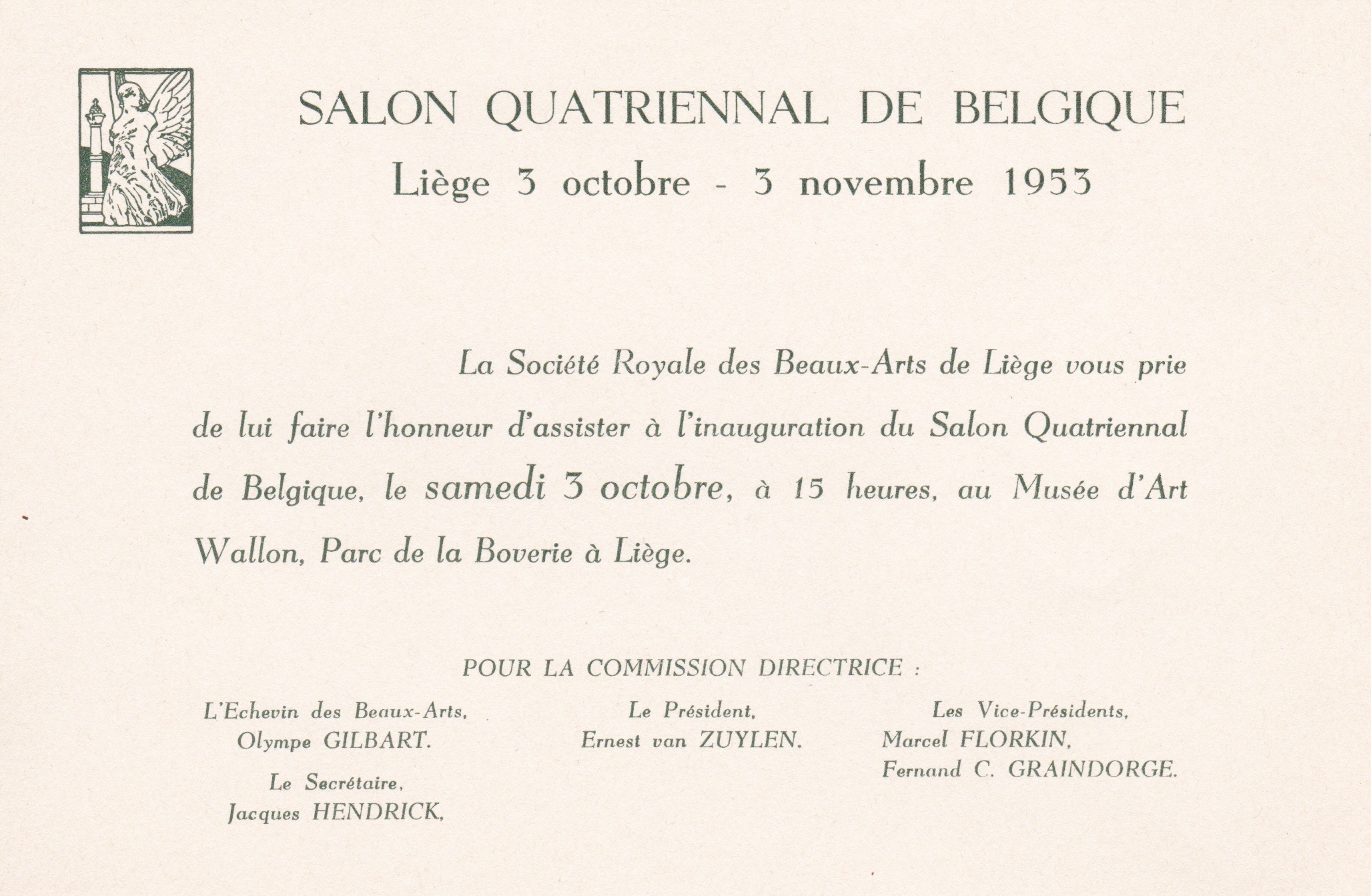 Salon quatriennal de belgique, 1953