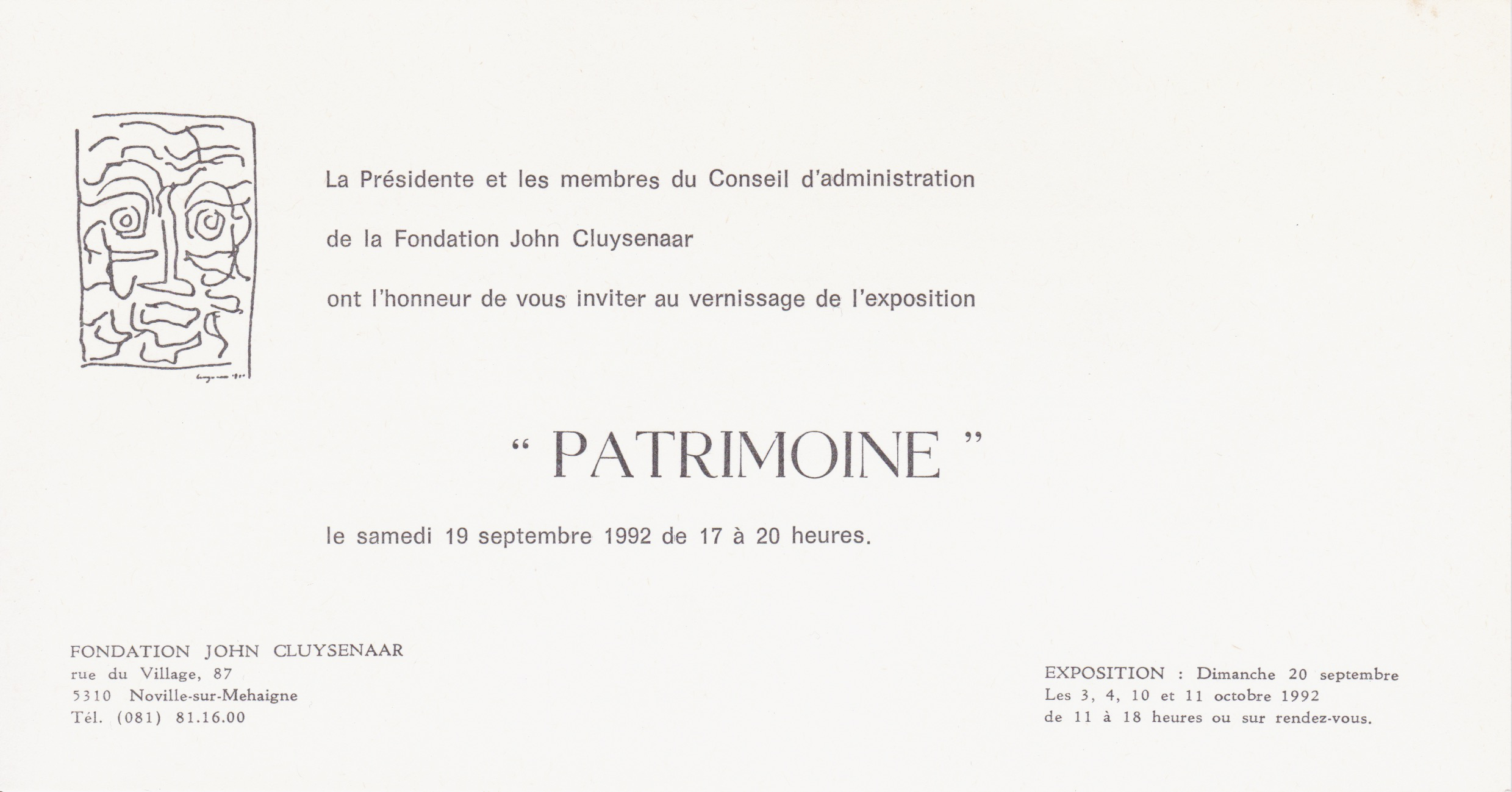 1992 Patrimoine, fondation Cluysenaar
