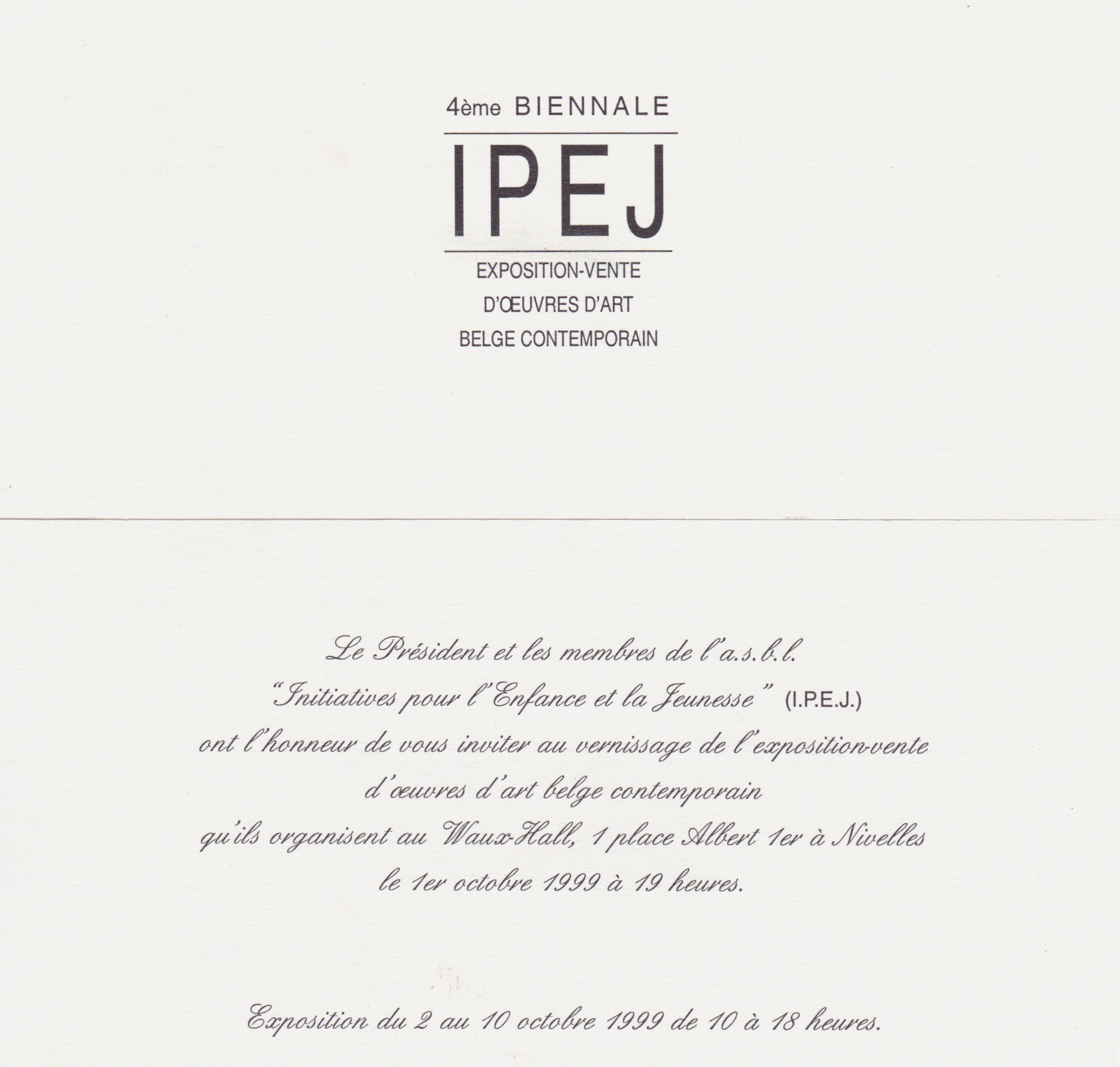 1999, 4ème Biennale IPEJ