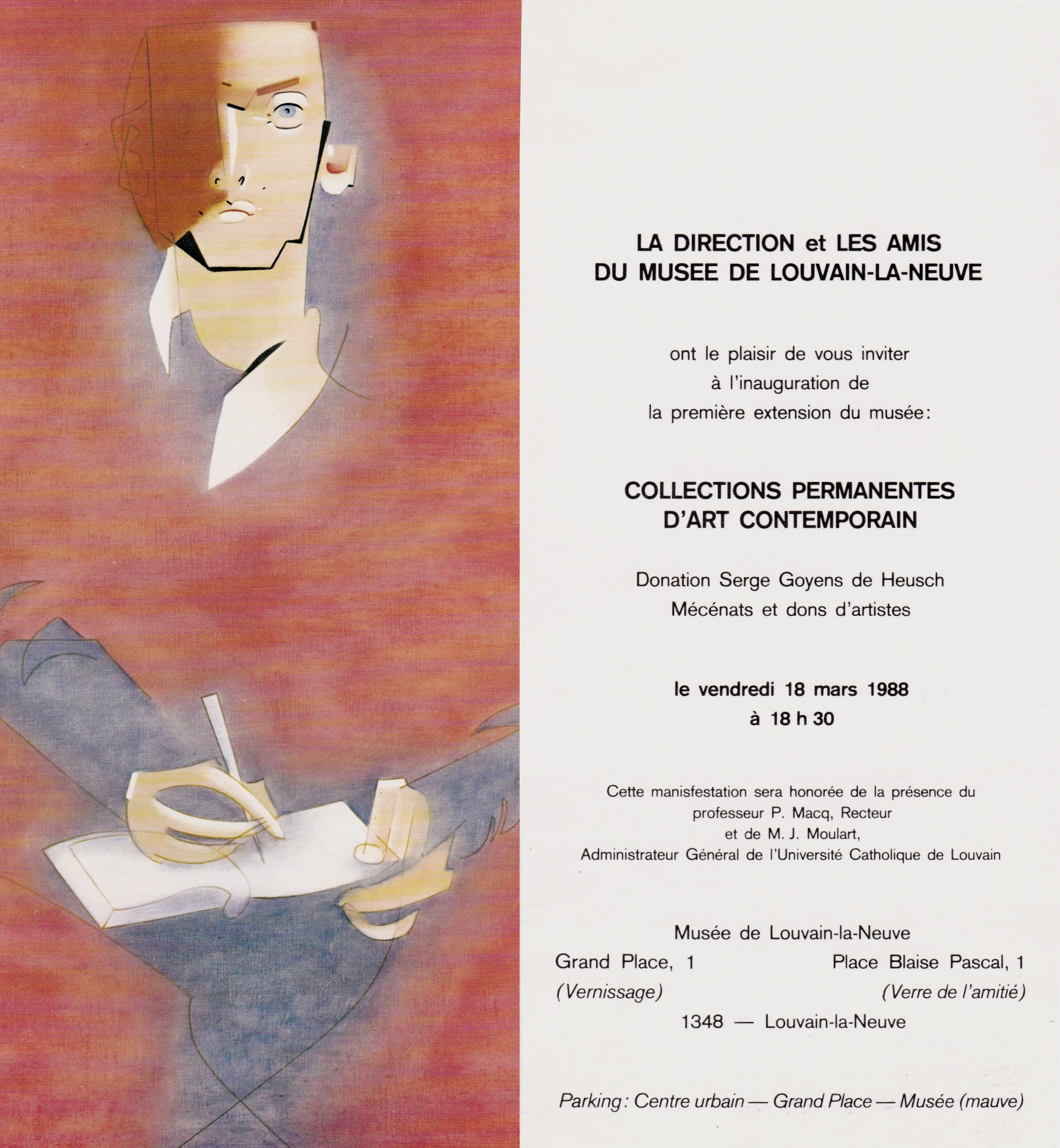 Collections permanentes d'Art Contemporain, donation Serge Goyens de Heusch, louvain-la-neuve, musée L, 1988