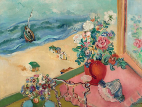 Mig Quinet, Vue sur la plage, 1935