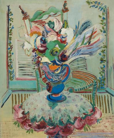 Mig Quinet, Bouquet à la chaise, 1936