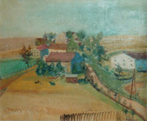 Mig Quinet, Paysage de campagne, 1936