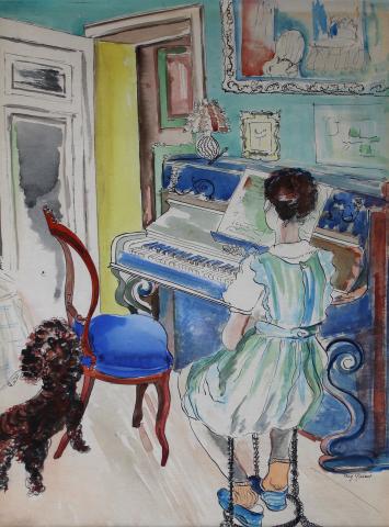 Mig Quinet, Leçon de piano, 1939