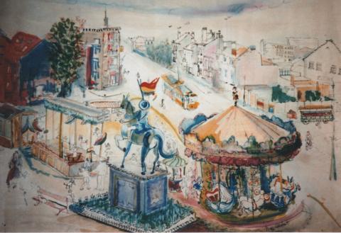 Mig Quinet, Foire imaginaire à Saint-Julien, 1940
