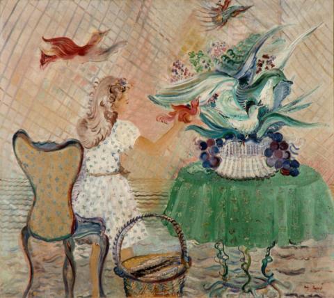 Mig Quinet, Fillette aux oiseaux, 1941