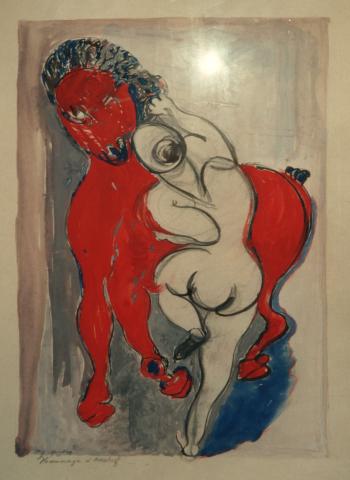Mig Quinet, Ecuyere au cheval rouge, 1947