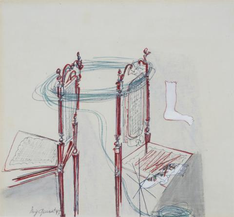 Mig Quinet, Chaise au bas blanc, 1947