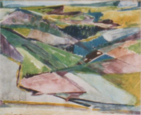 Mig Quinet, Paysage à Ollomont, 1948