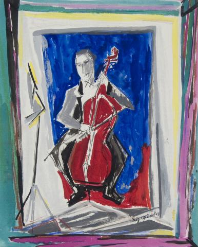 Mig Quinet, Le violoncelliste, 1949