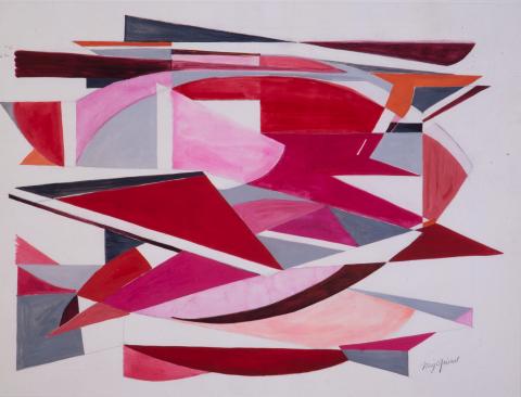Mig Quinet, Angles vifs en rose et gris, 1950