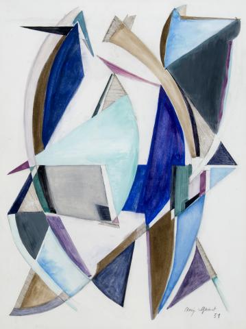 Mig Quinet, Angles en bleu et bistre, 1951