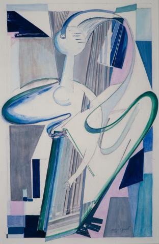 Mig Quinet, La harpiste, 1954