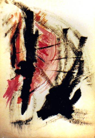 Mig Quinet, Gestuel en rose, 1961