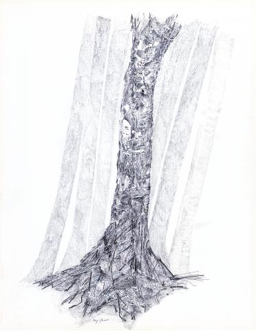 Mig Quinet, L’arbre cicatrisé 1, 1971