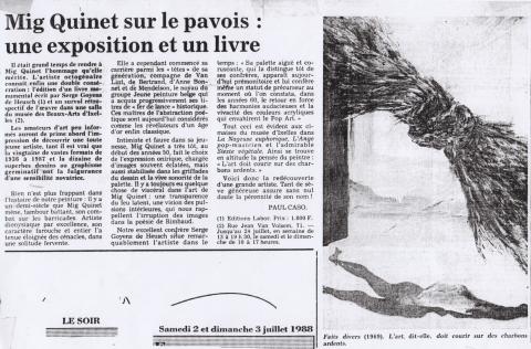 Paul Caso, Le Soir, 2 et 3 juillet 1988
