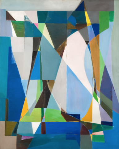 Mig Quinet, 1952 Angles en bleu et vert