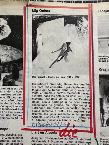 articles sur Mig Quinet dans le journal Clés 1975
