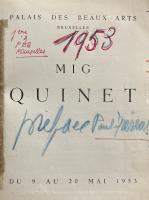 exposition de Mig Quinet au Palais des Beaux-Arts de Bruxelles en 1953