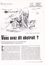 Gilsoul Guy, Vous avez dit abstrait ?, Le Vif L’Express, 30.9.1988