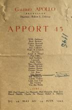 exposition collective Apport 45 Bruxelles 1945