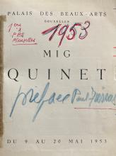 Mig Quinet au Palais des Beaux-Arts, Bruxelles, 1953