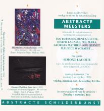 Lucas de Bruycker fine arts, Abstracte Meesters, 1998
