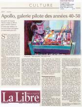 Apollo, galerie pilote des années 40-50, Roger Pierre Turine, , La Libre Belgique, 2003