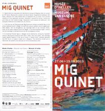 Mig Quinet, Abstraction faite, Musée d'Ixelles, 2013