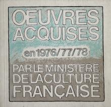 Œuvres acquises en 1976/77/78 par le Ministère de la Culture française