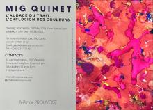 Mig Quinet - L’audace du trait, l’explosion des couleurs, galerie Aliénor Prouvost, Bruxelles, 2023