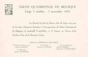 Salon quatriennal de belgique, 1953