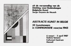 Abstracte kunst in Belgie, Hasselt, 1987