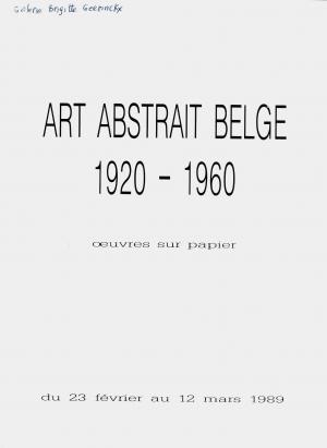 Art abstrait belge, galerie geerinckx, bruxelles, 1989