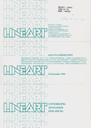 Linéart, Gand, 1994, galerie Arets
