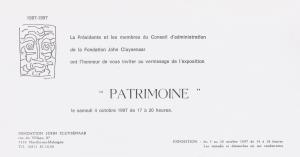 exposition Patrimoine à la fondation John Cluysenaar, 1997