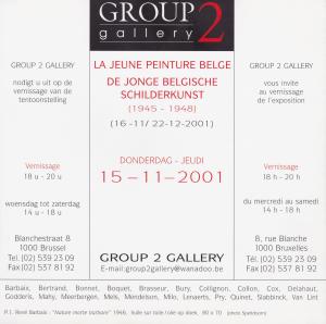 exposition La jeune peinture belge, Group 2 gallery, Bruxelles, 2001