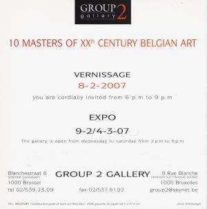 10 Masters belgian art, Group 2 Gallery, 2007