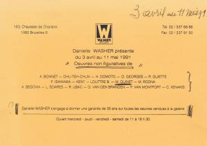 œuvres non figuratives, Washer Gallery, Bruxelles, 1991